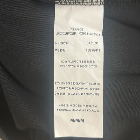 Dickies Black Short Sleeve Heavyweight Crew Tee M NEW Classic Preppy Nautical - Picture 9 of 10